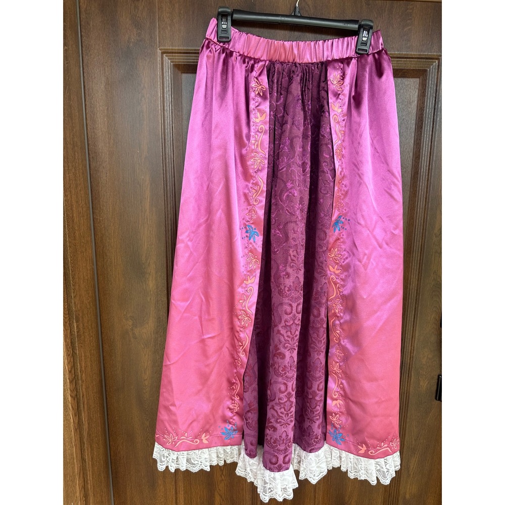 Red Dot Boutique Renaissance Fair Rapunzel Purple Maxi Satin Cosplay Skirt SZ M